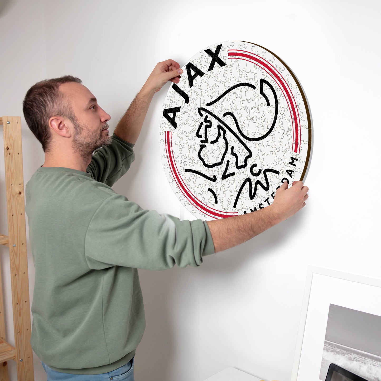Logo FC Ajax Amsterdam® - Puzzle en Bois