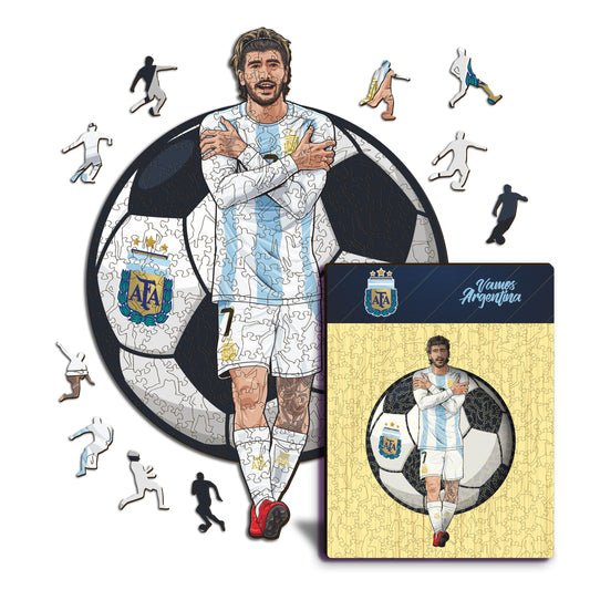 Rodrigo de Paul - Puzzle en Bois