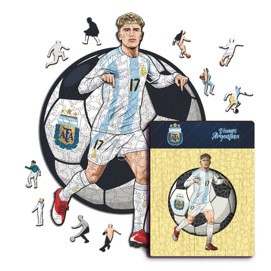 Alejandro Garnacho - Puzzle en Bois