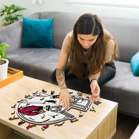 Casque Arizona Cardinals™ - Puzzle en Bois