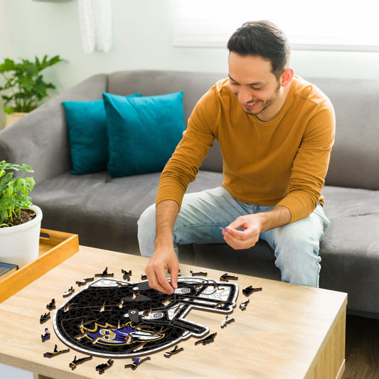 Casque Baltimore Ravens™ - Puzzle en Bois