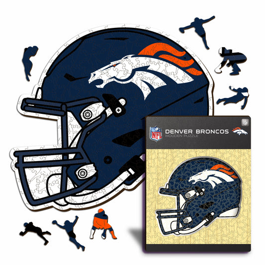 Casque Denver Broncos™ - Puzzle en Bois