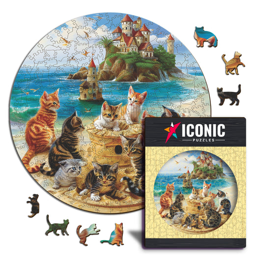 Chats Á La Mer - Puzzle en Bois