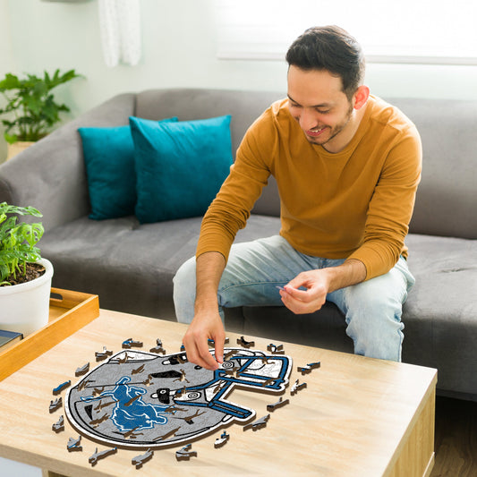 Casque Detroit Lions™ - Puzzle en Bois