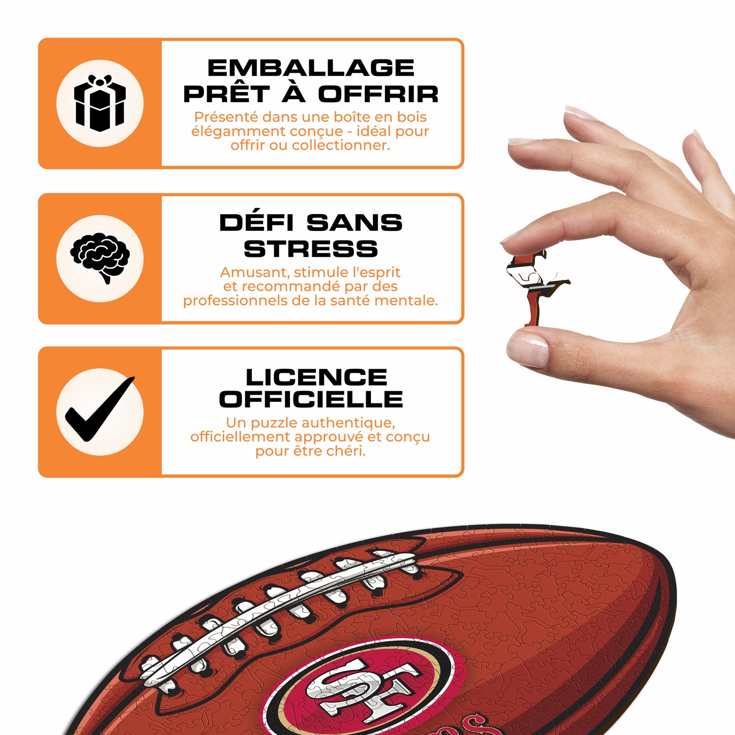 Football San Francisco 49ers™ - Puzzle en Bois