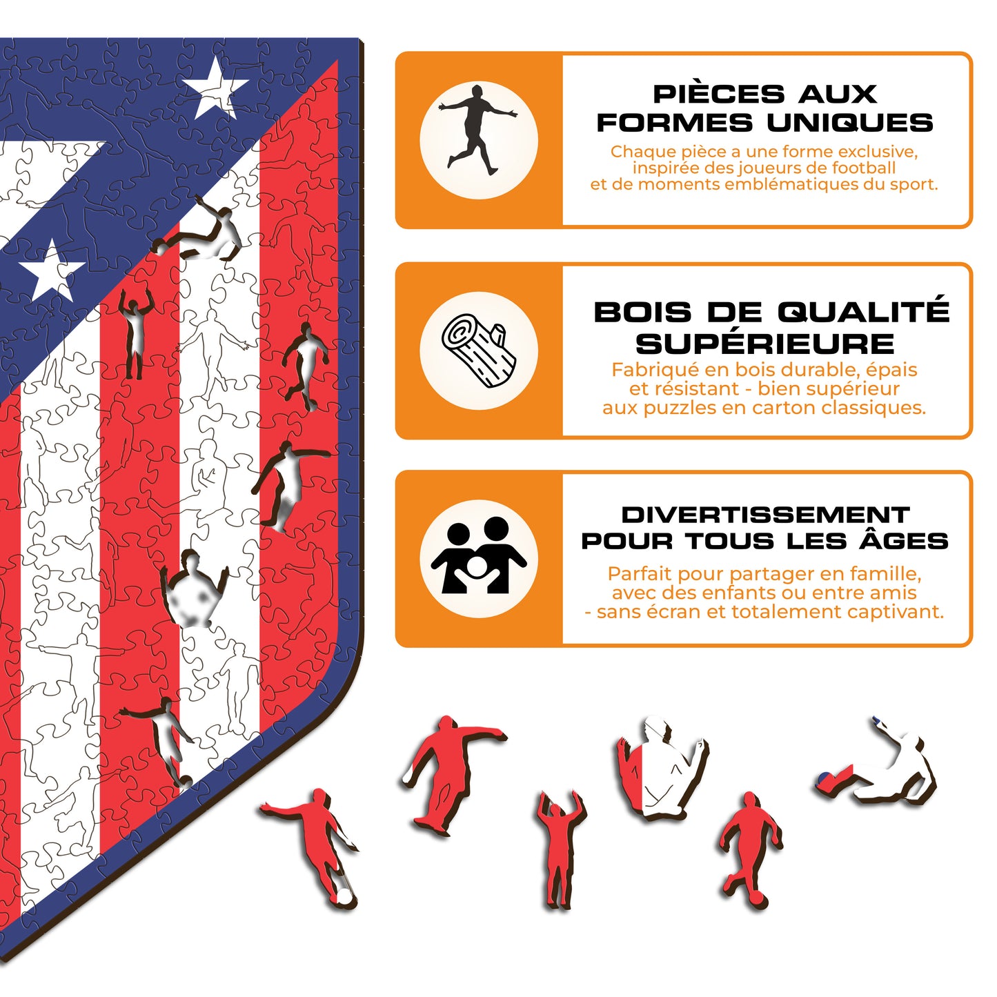 Logo Atlético de Madrid® - Puzzle en Bois