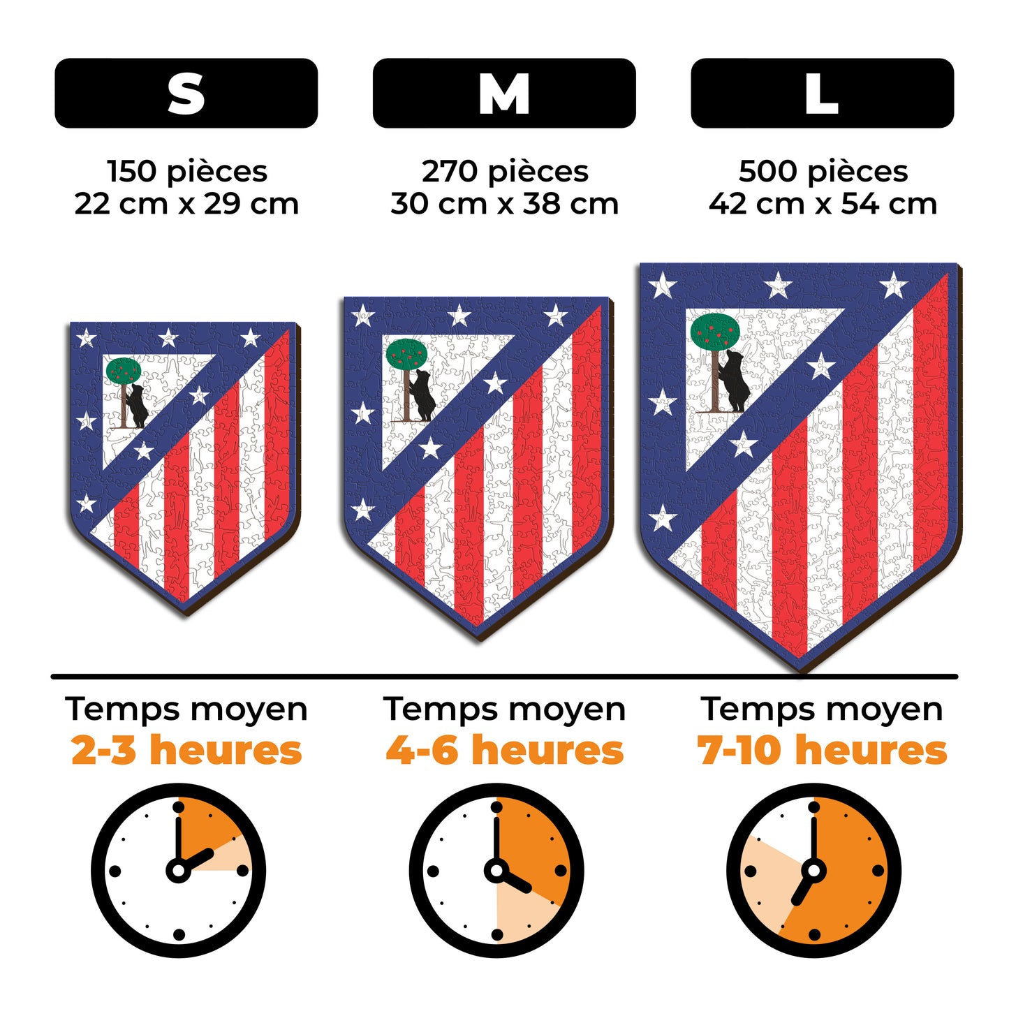 Logo Atlético de Madrid® - Puzzle en Bois