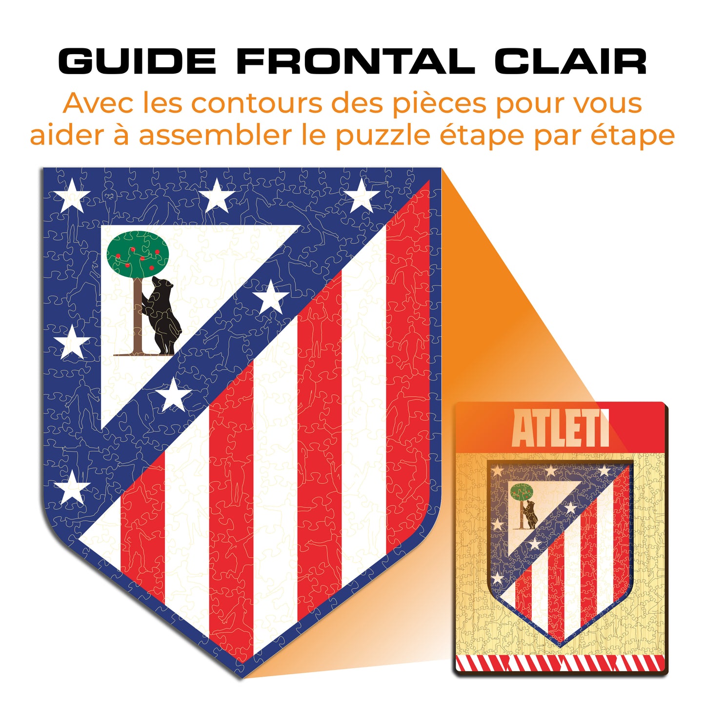 Logo Atlético de Madrid® - Puzzle en Bois