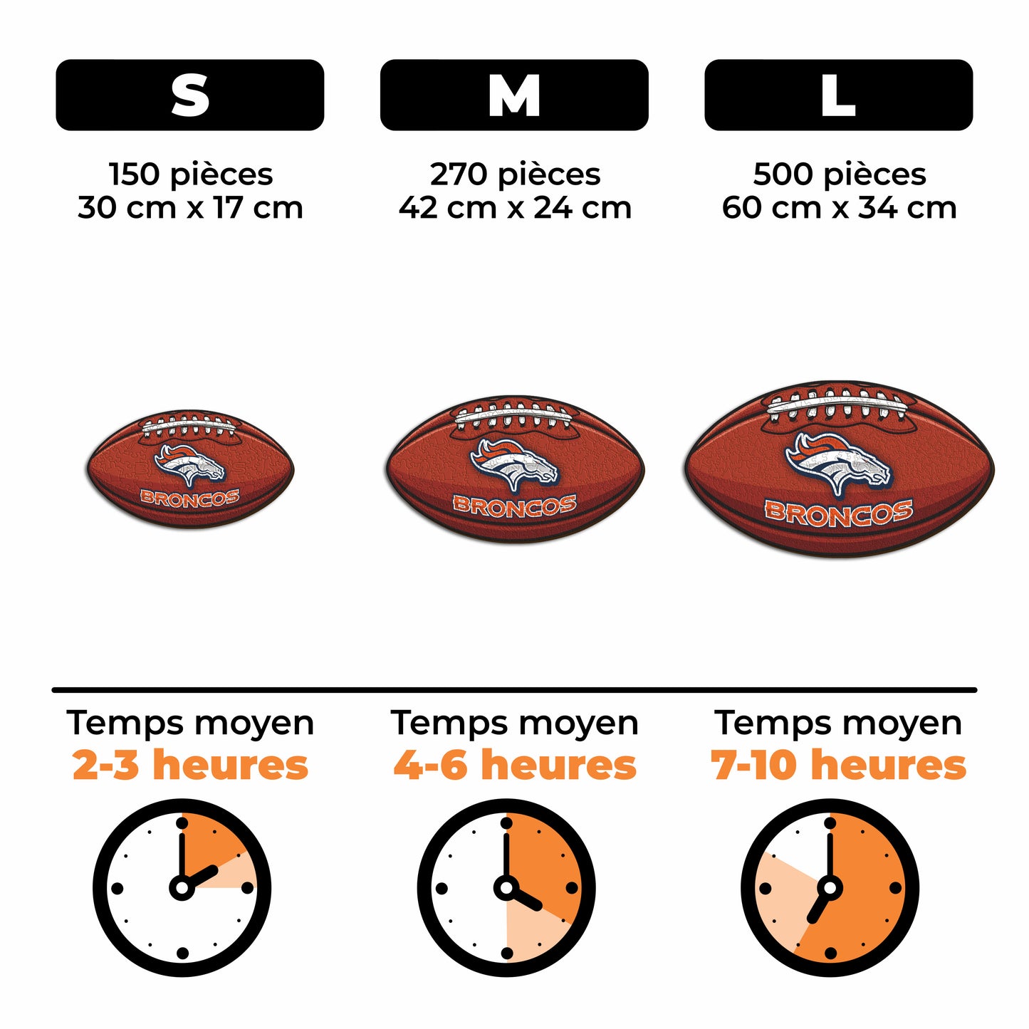 Football Denver Broncos™ - Puzzle en Bois