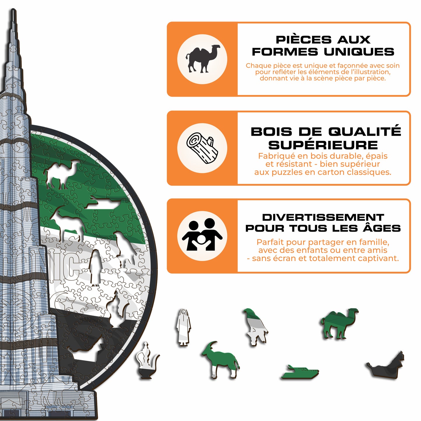 Burj Khalifa - Puzzle en Bois