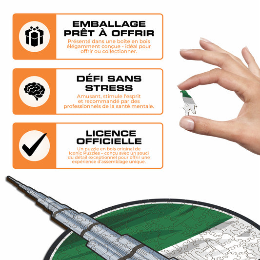 Burj Khalifa - Puzzle en Bois