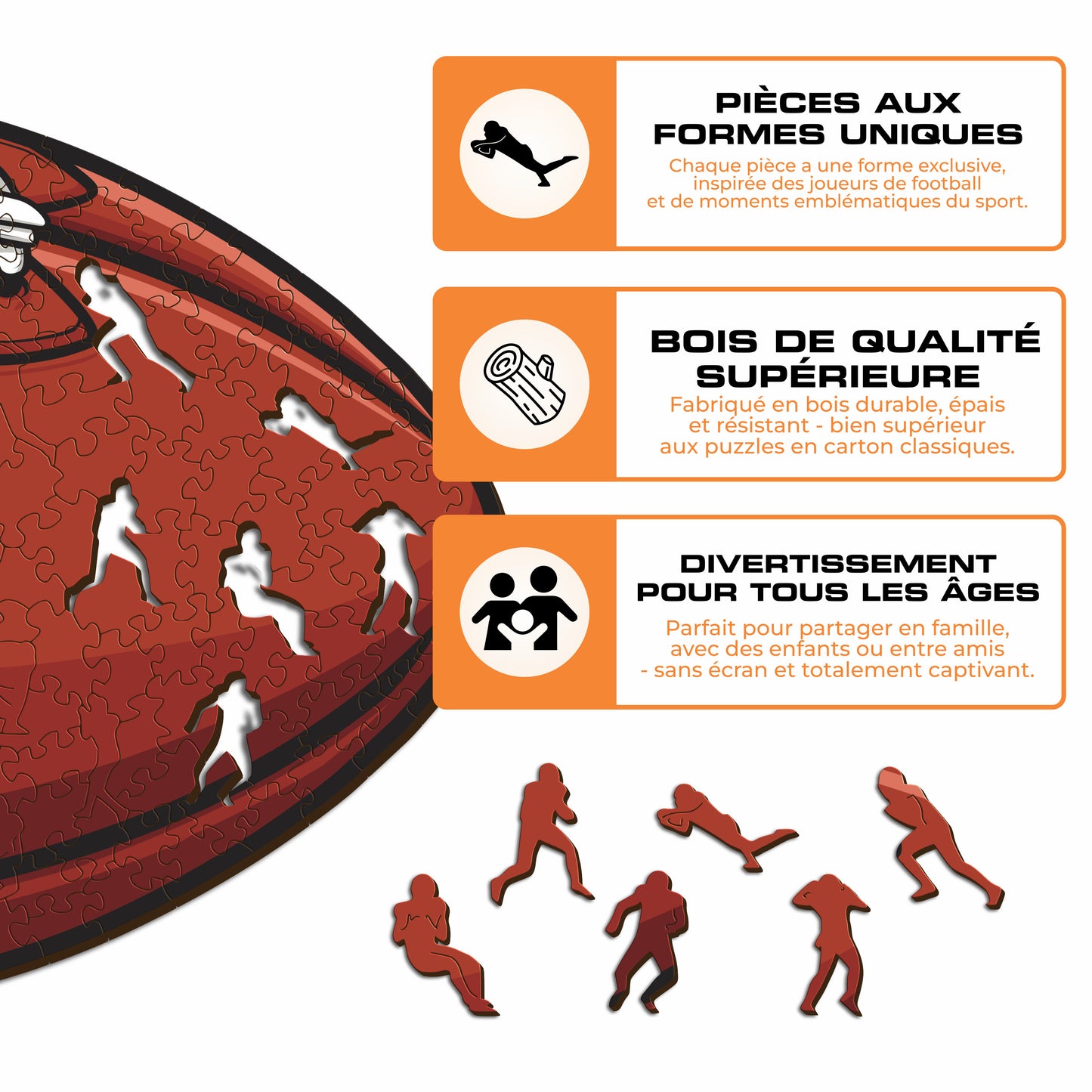 Football Chicago Bears™ - Puzzle en Bois