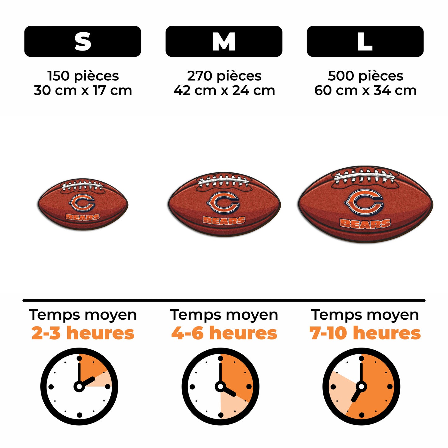 Football Chicago Bears™ - Puzzle en Bois