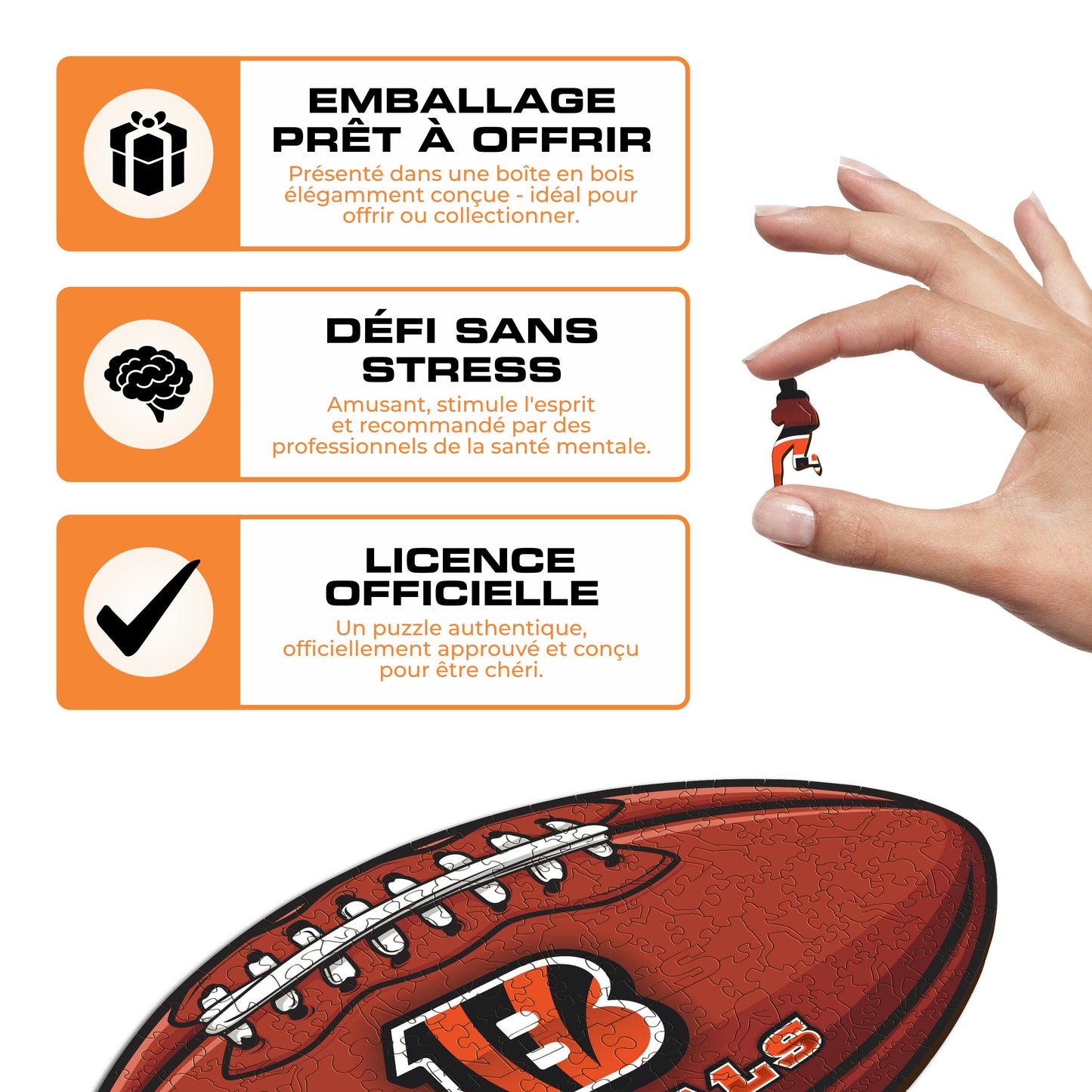 Football Cincinnati Bengals™ - Puzzle en Bois