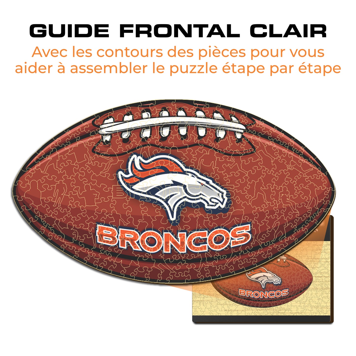 Football Denver Broncos™ - Puzzle en Bois