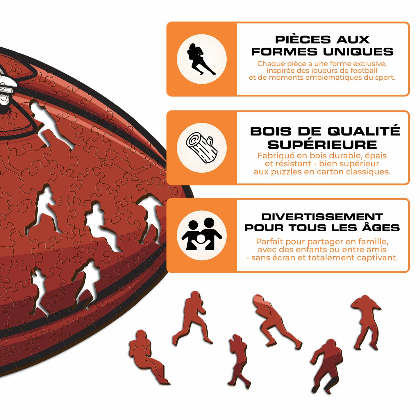 Football Cleveland Browns™ - Puzzle en Bois
