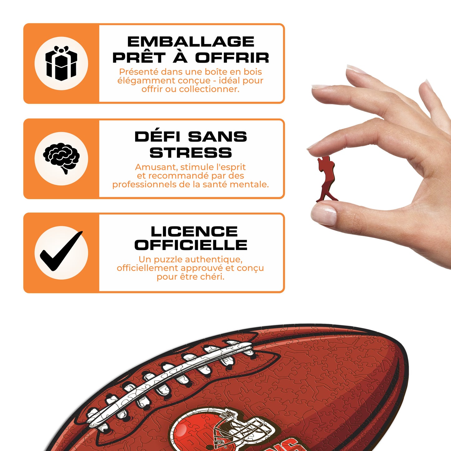 Football Cleveland Browns™ - Puzzle en Bois