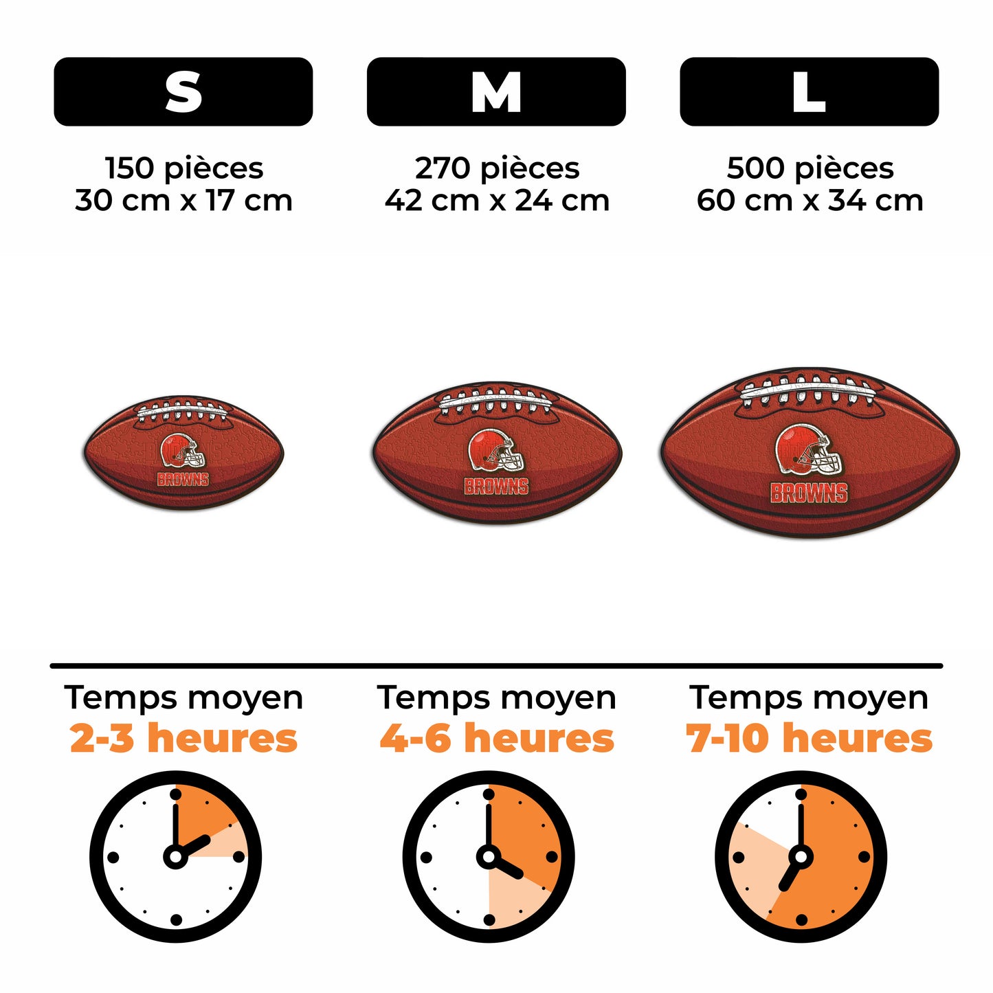 Football Cleveland Browns™ - Puzzle en Bois