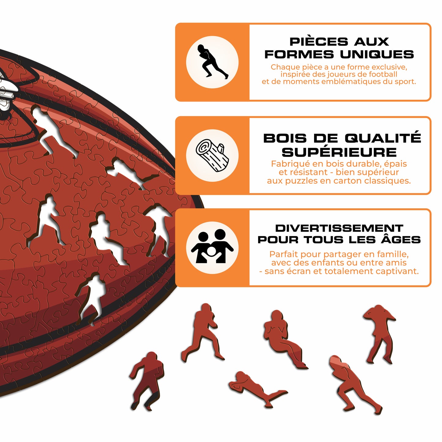 Football Tampa Bay Buccaneers™ - Puzzle en Bois