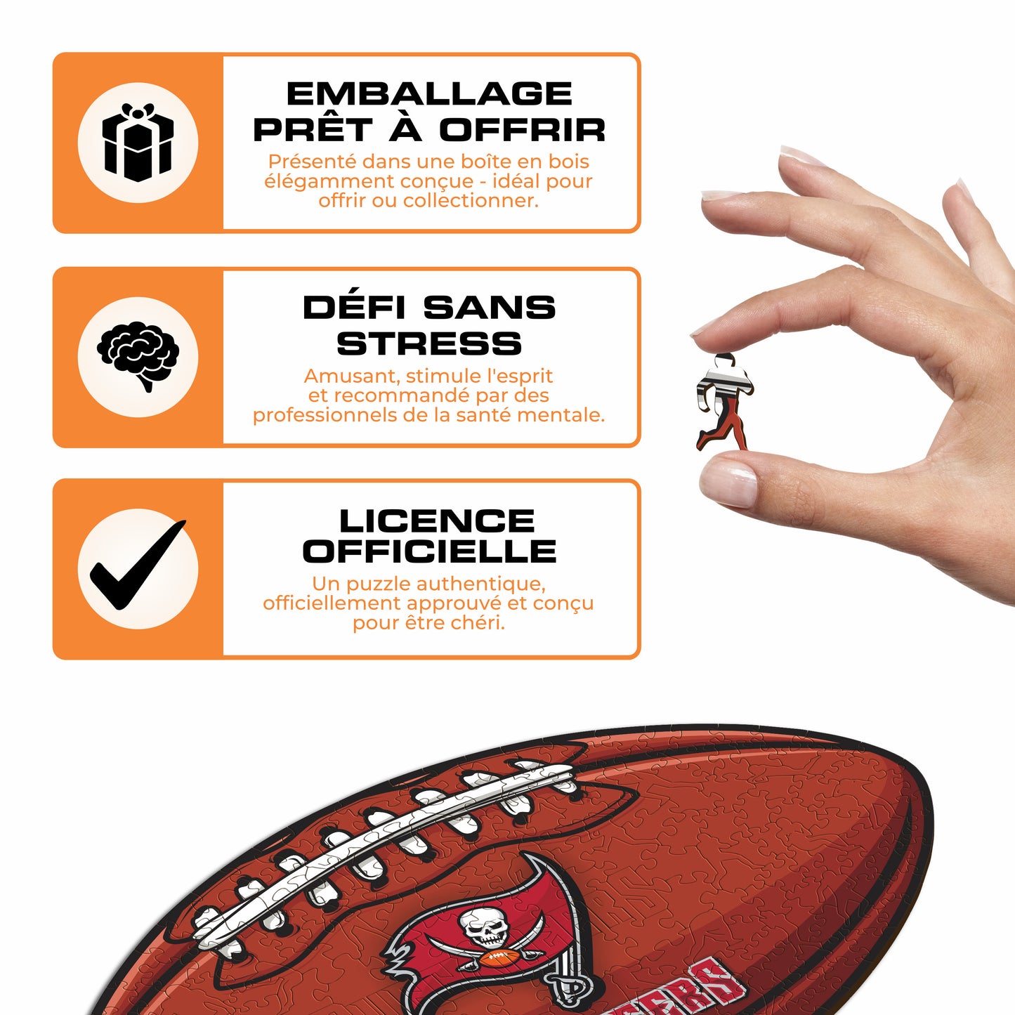 Football Tampa Bay Buccaneers™ - Puzzle en Bois
