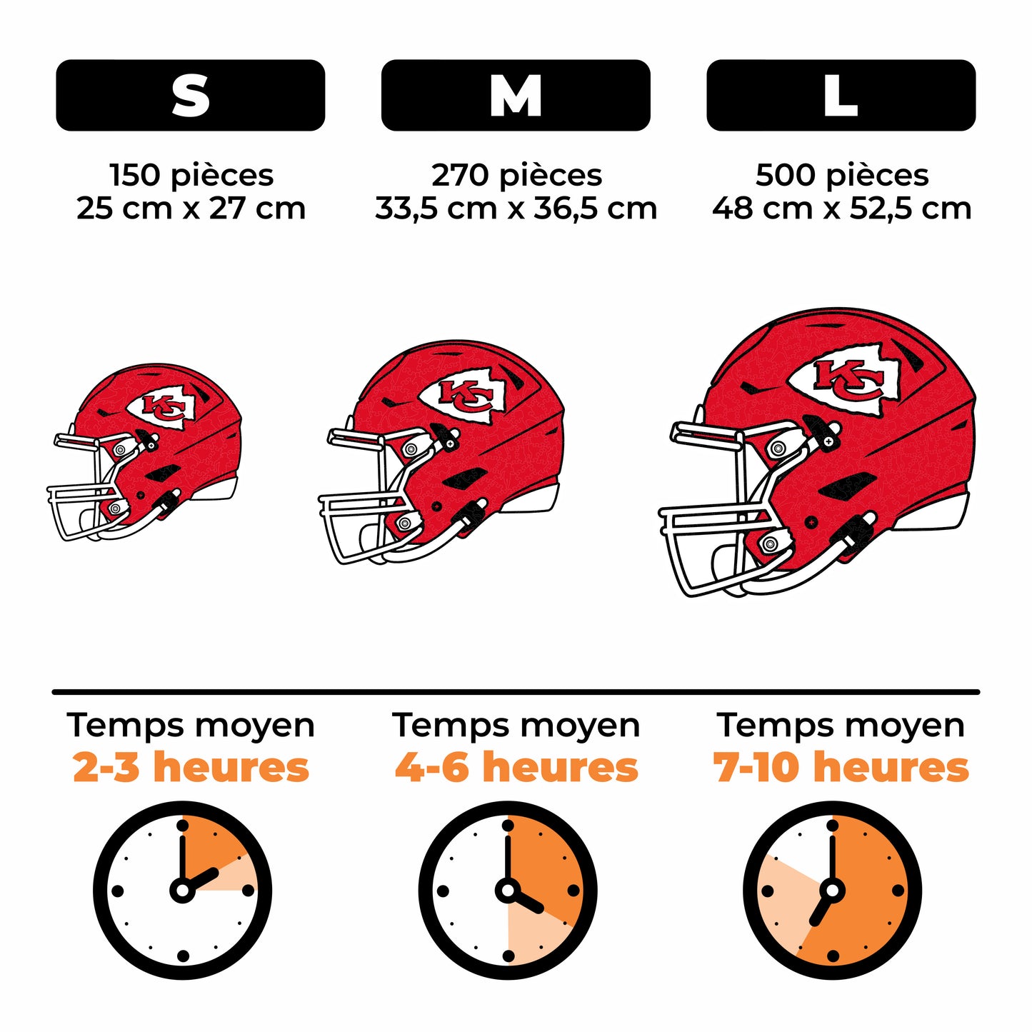 Casque Kansas City Chiefs™ - Puzzle en Bois