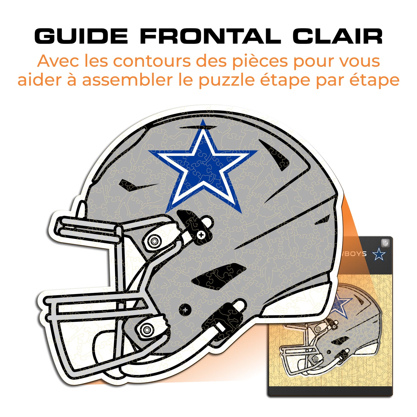 Casque Dallas Cowboys™ - Puzzle en Bois