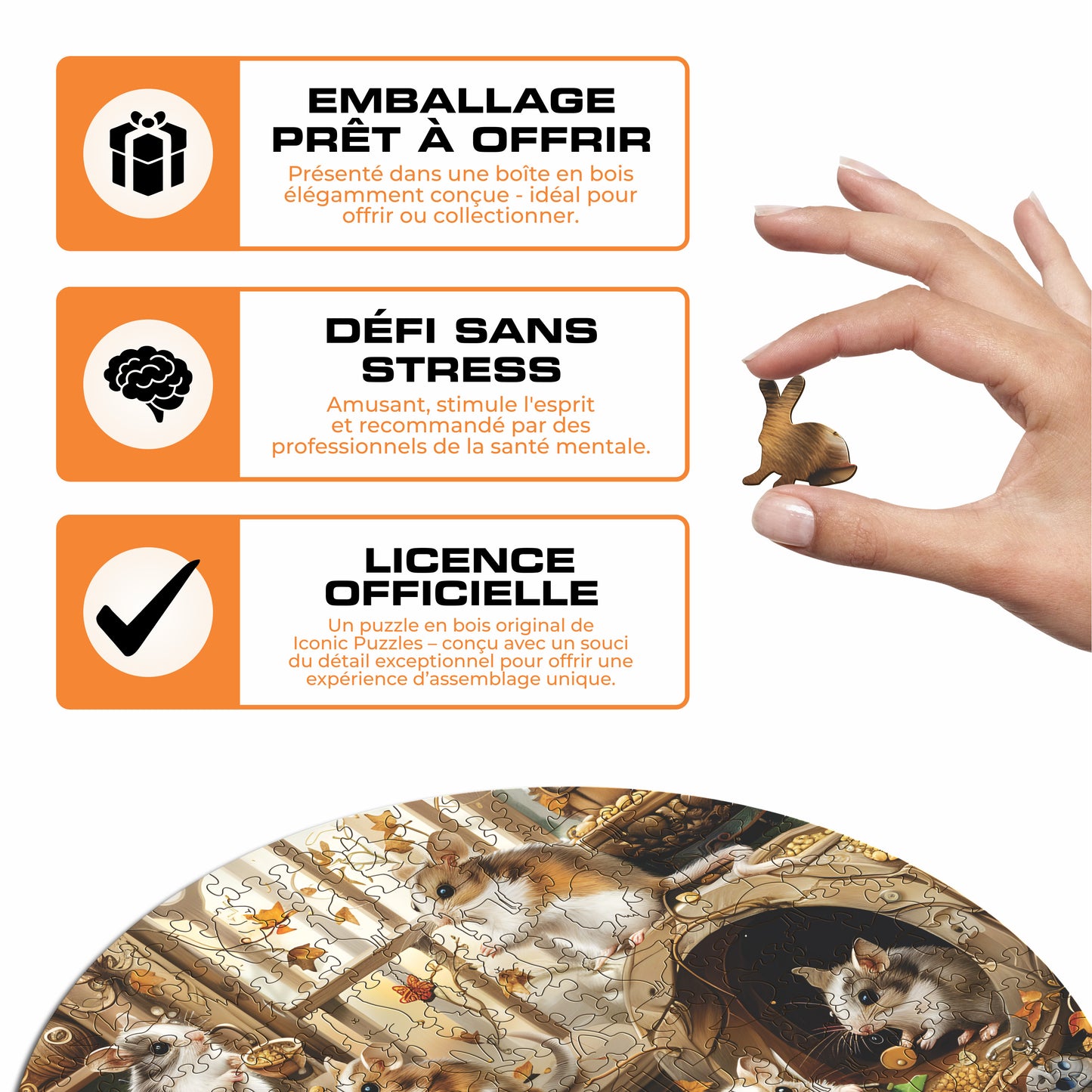 Hamsters Curieux - Puzzle en Bois