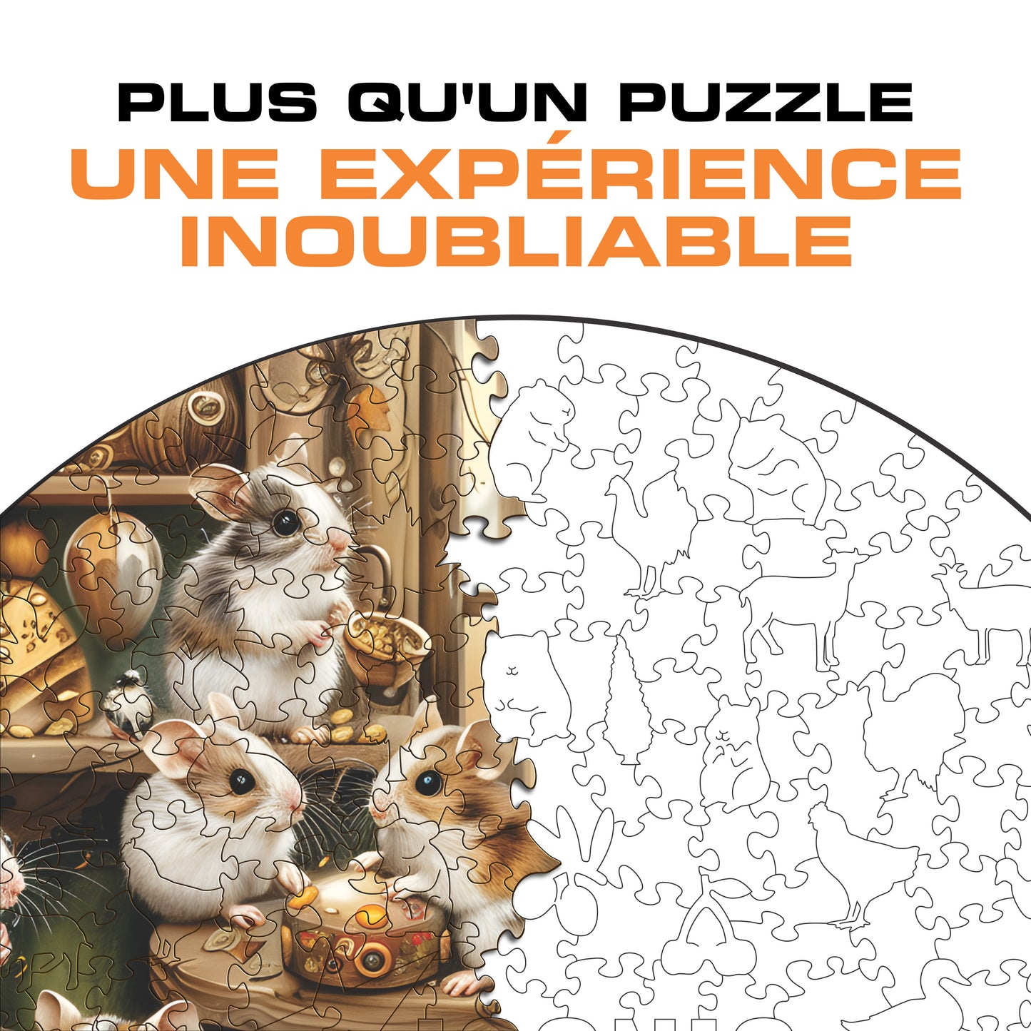 Hamsters Curieux - Puzzle en Bois