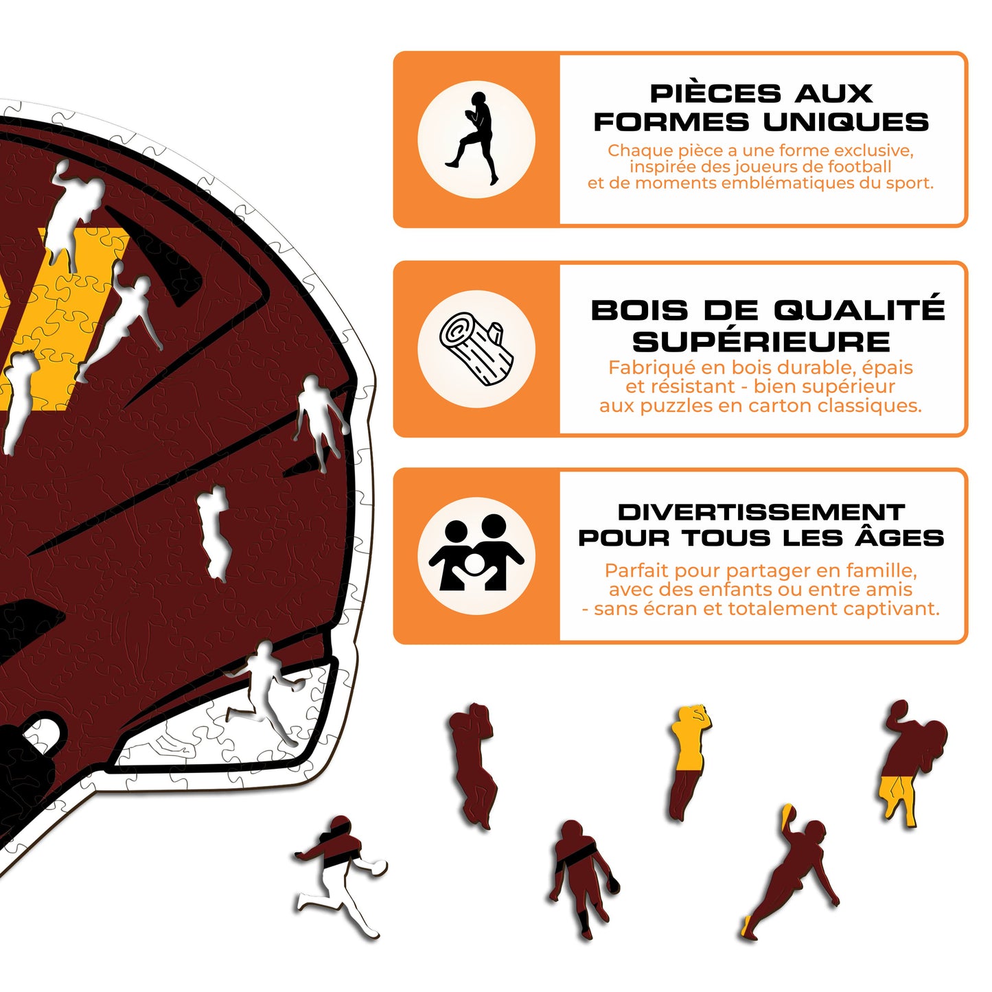 Casque Washington Commanders™ - Puzzle en Bois