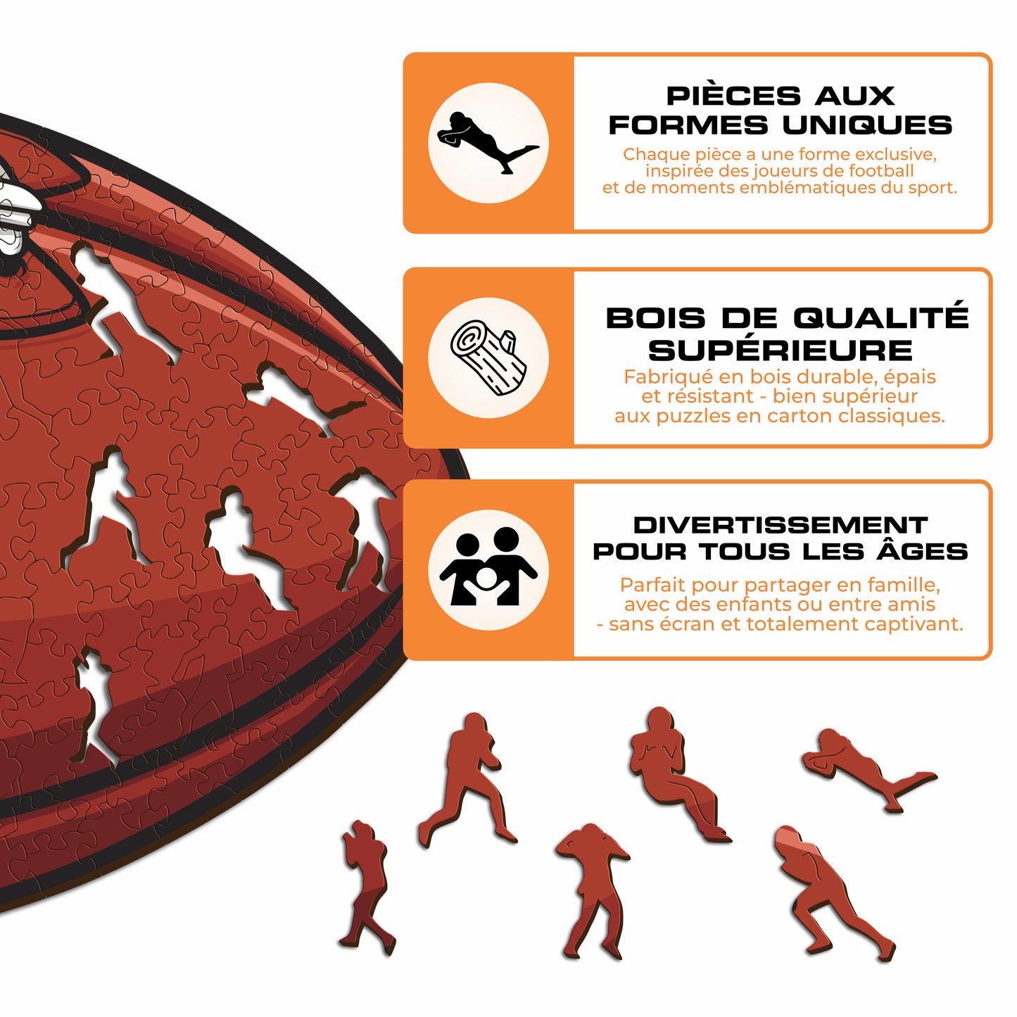 Football Washington Commanders™ - Puzzle en Bois