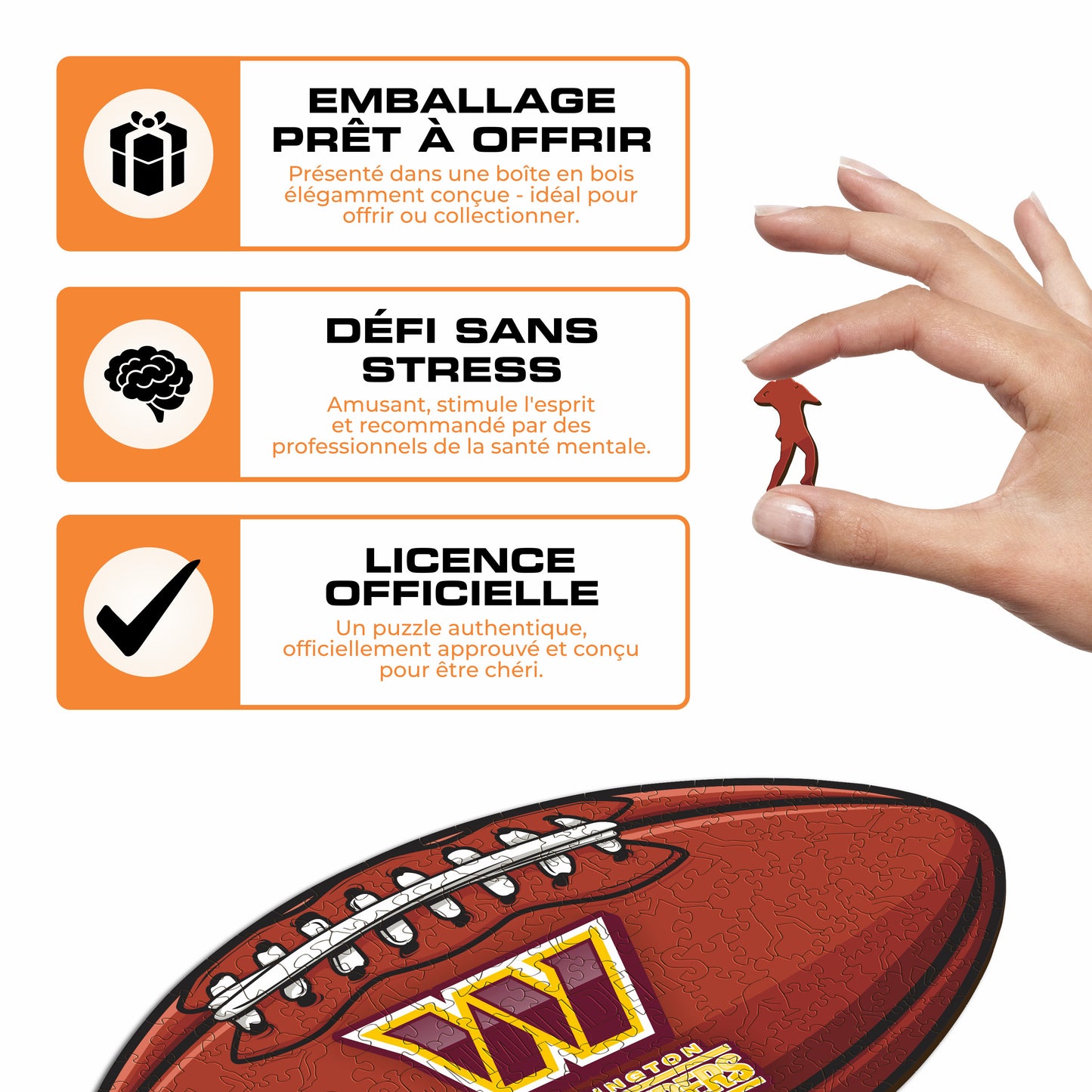 Football Washington Commanders™ - Puzzle en Bois