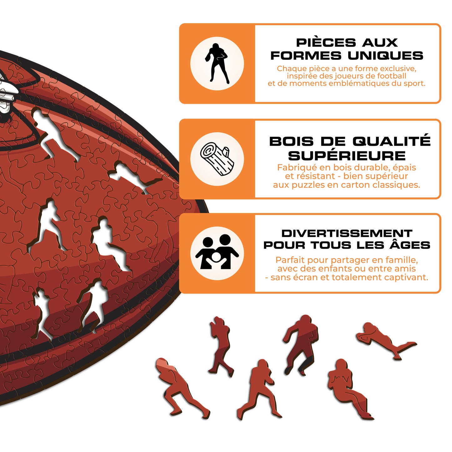 Football Dallas Cowboys™ - Puzzle en Bois