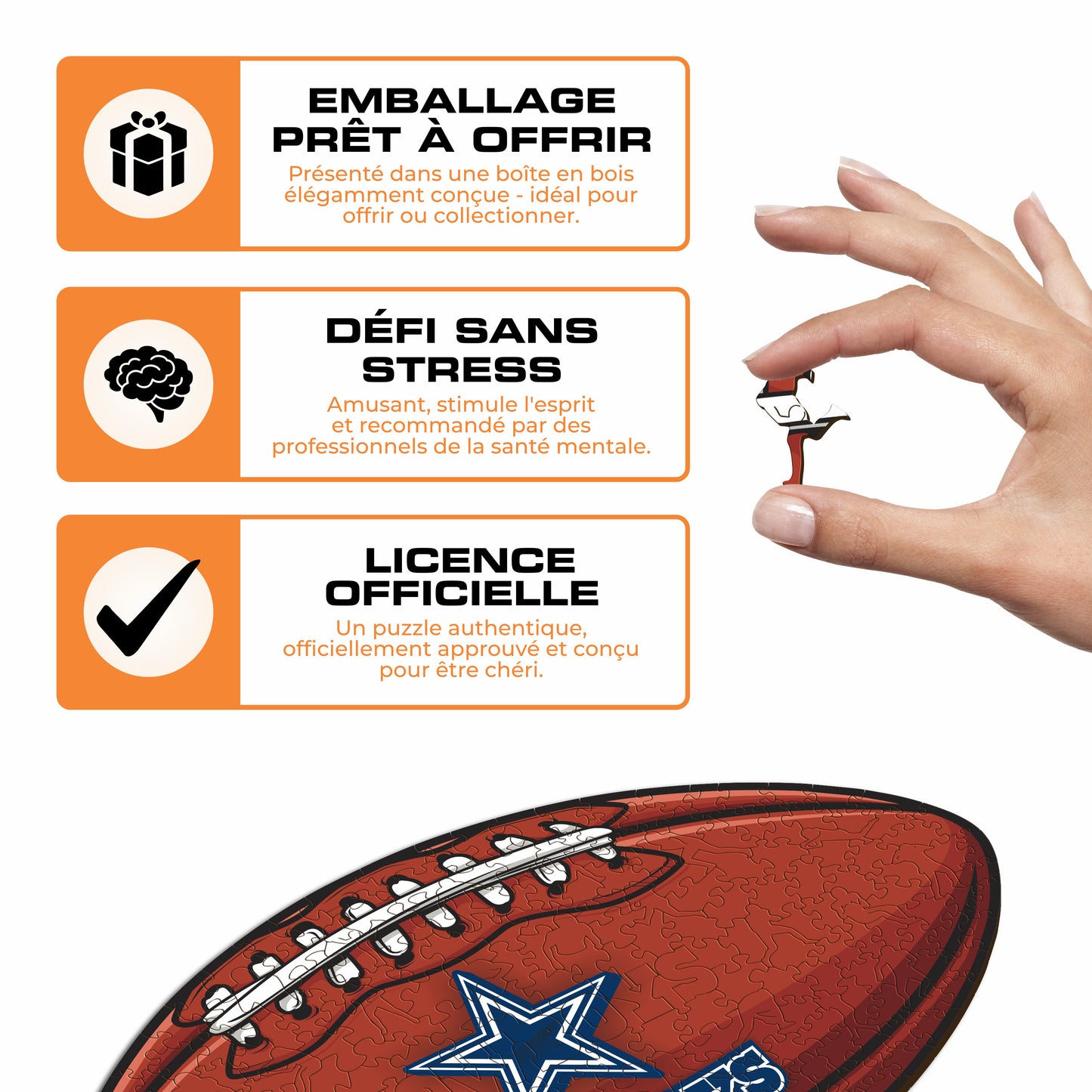Football Dallas Cowboys™ - Puzzle en Bois
