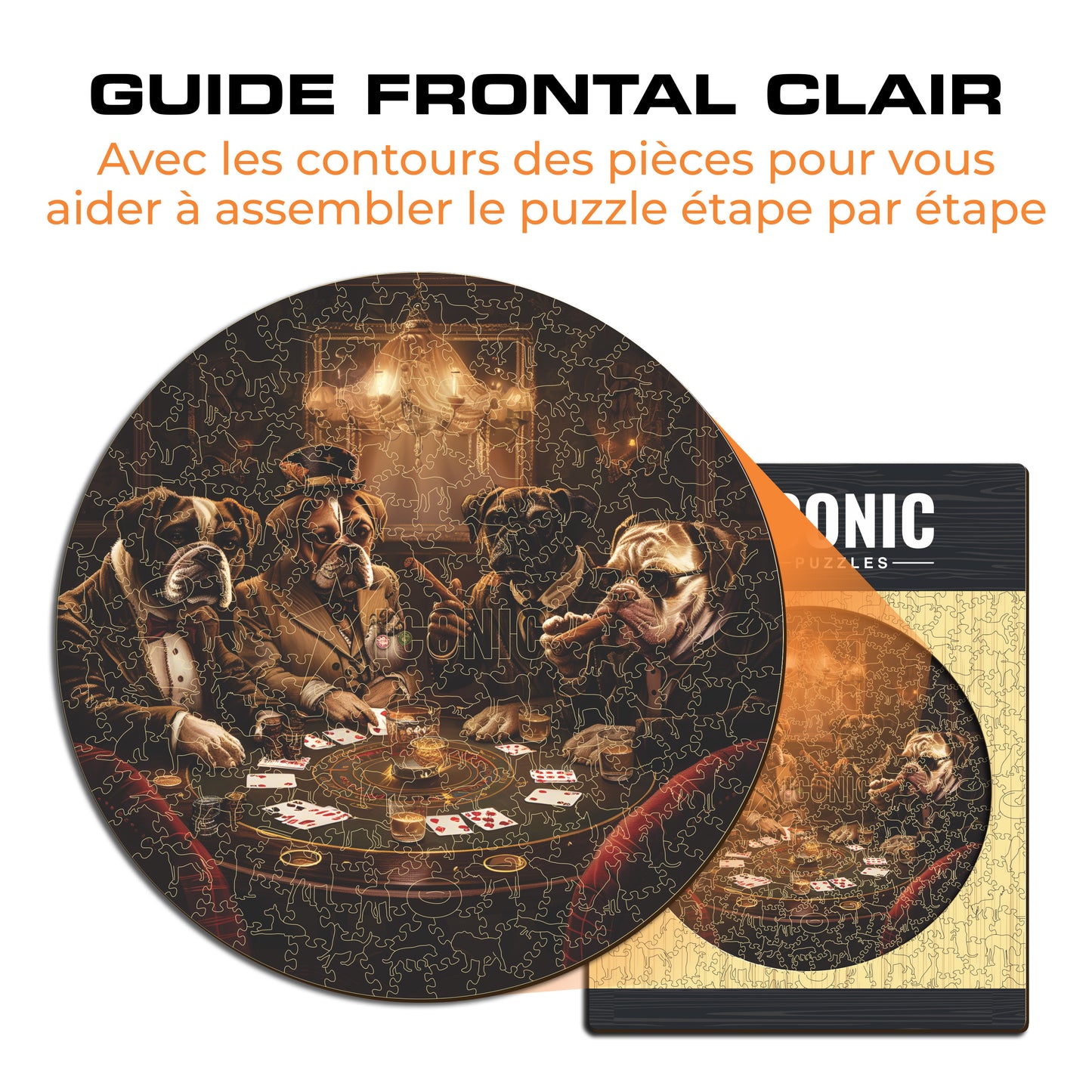 Chiens Jouant au Poker - Puzzle en Bois