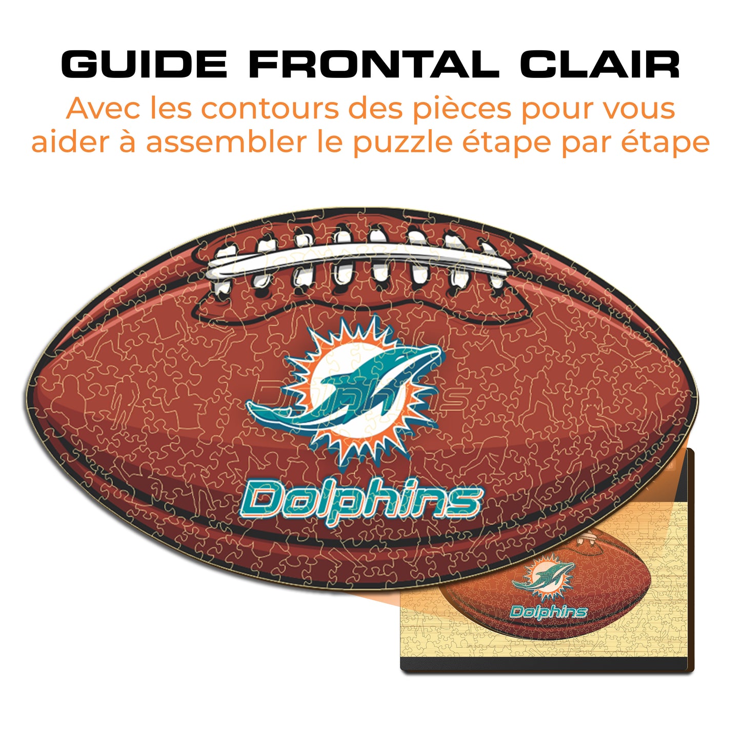 Football Miami Dolphins™ - Puzzle en Bois