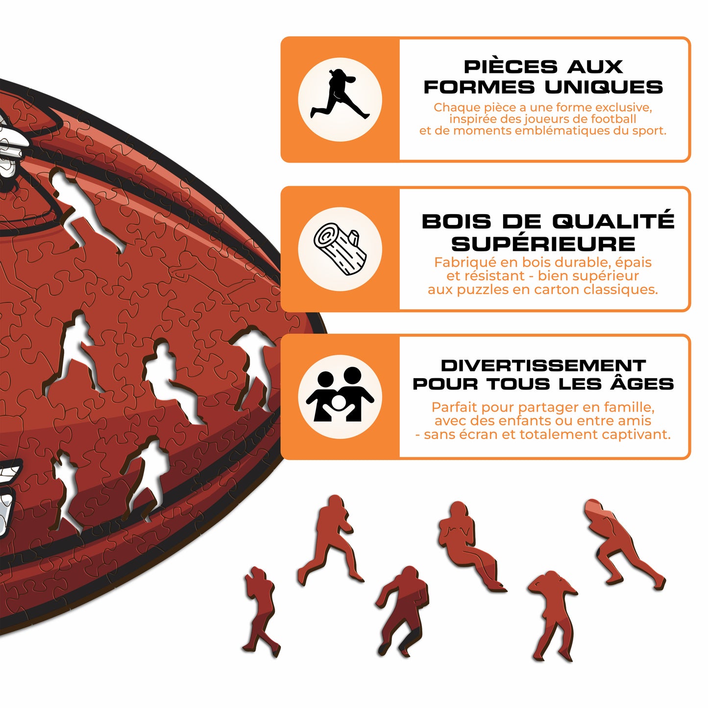 Football Philadelphia Eagles™ - Puzzle en Bois