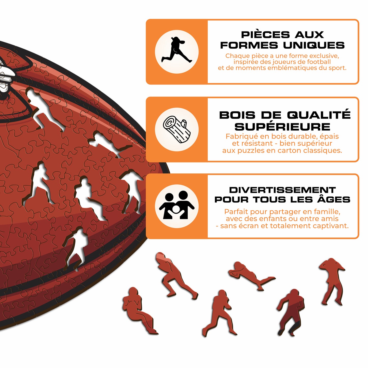 Football Jacksonville Jaguars™ - Puzzle en Bois