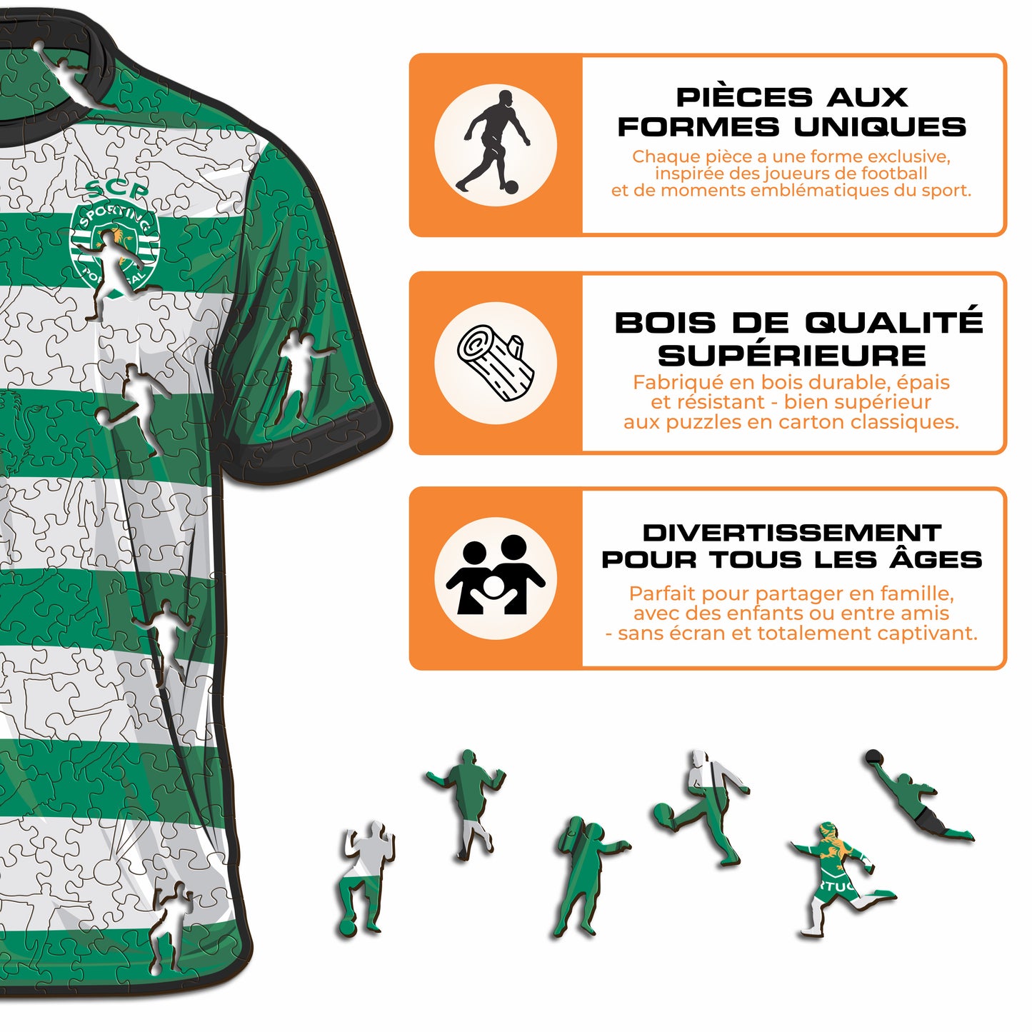 Maillot Sporting CP® - Puzzle en Bois