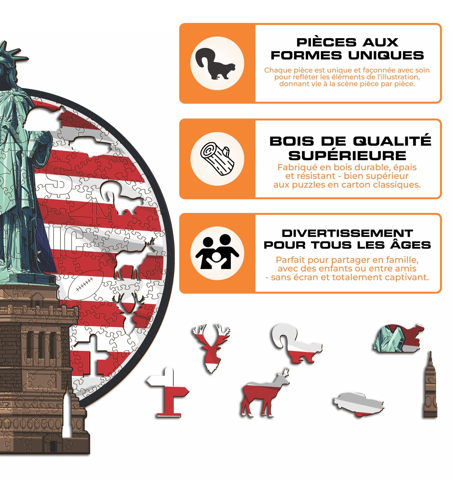 Statue de la Liberté - Puzzle en Bois
