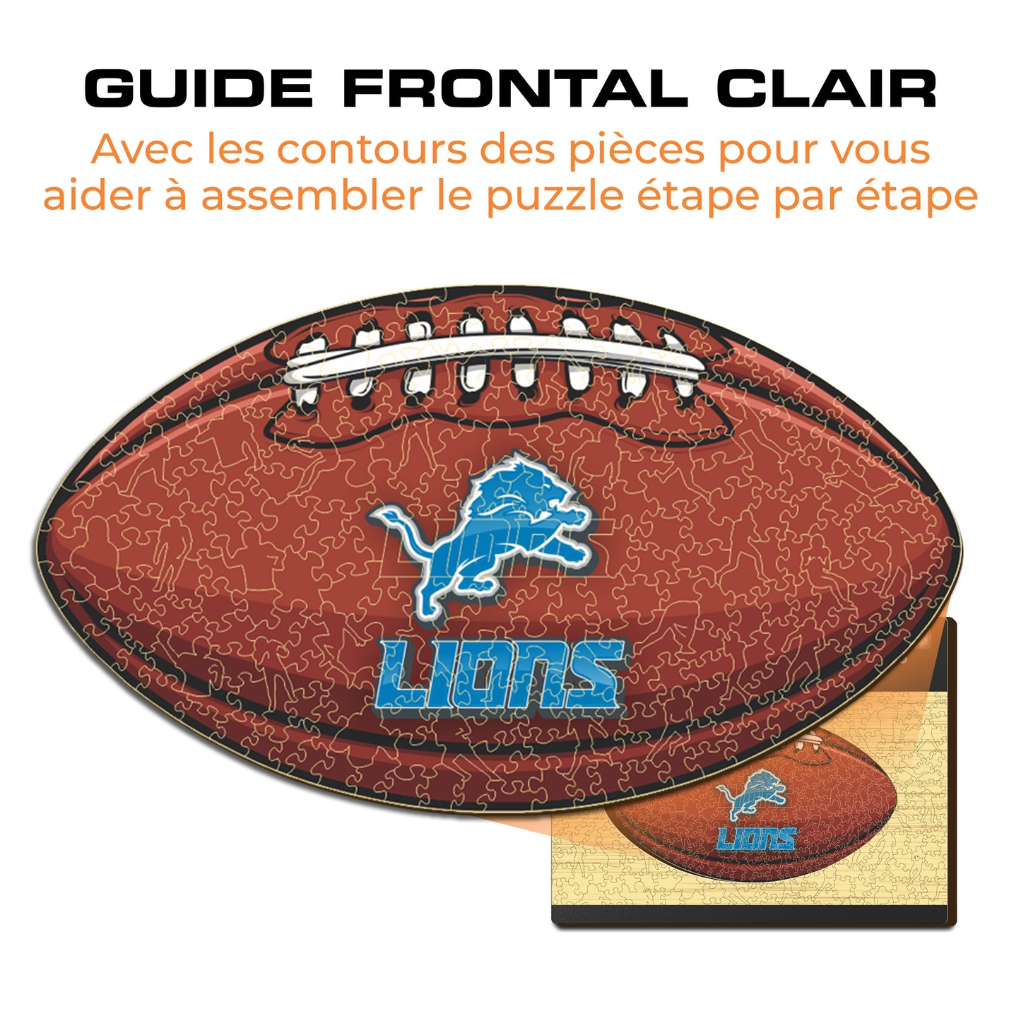Football Detroit Lions™ - Puzzle en Bois
