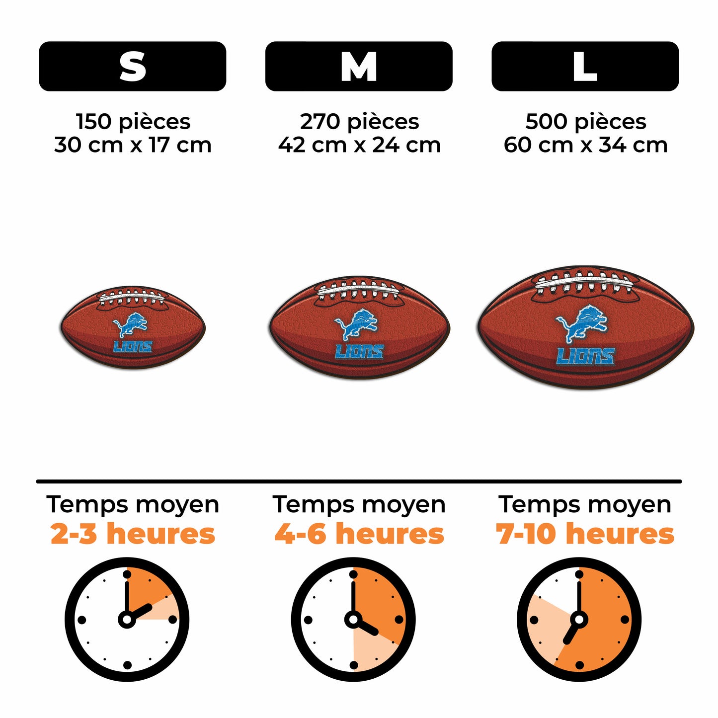 Football Detroit Lions™ - Puzzle en Bois