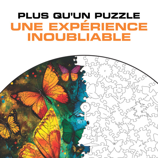 Papillons Magiques - Puzzle en Bois
