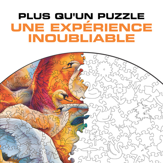 Cygnes Majestueux - Puzzle en Bois