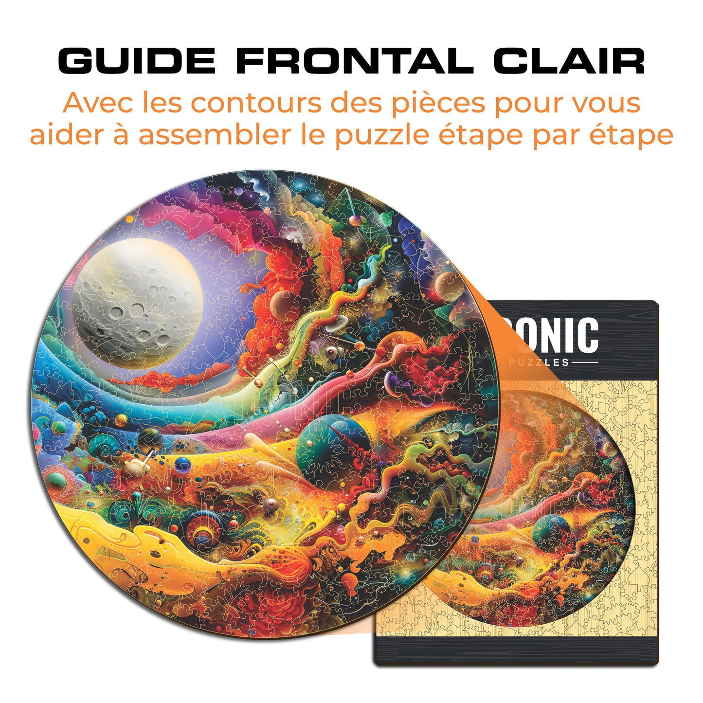Lune Puissante - Puzzle en Bois
