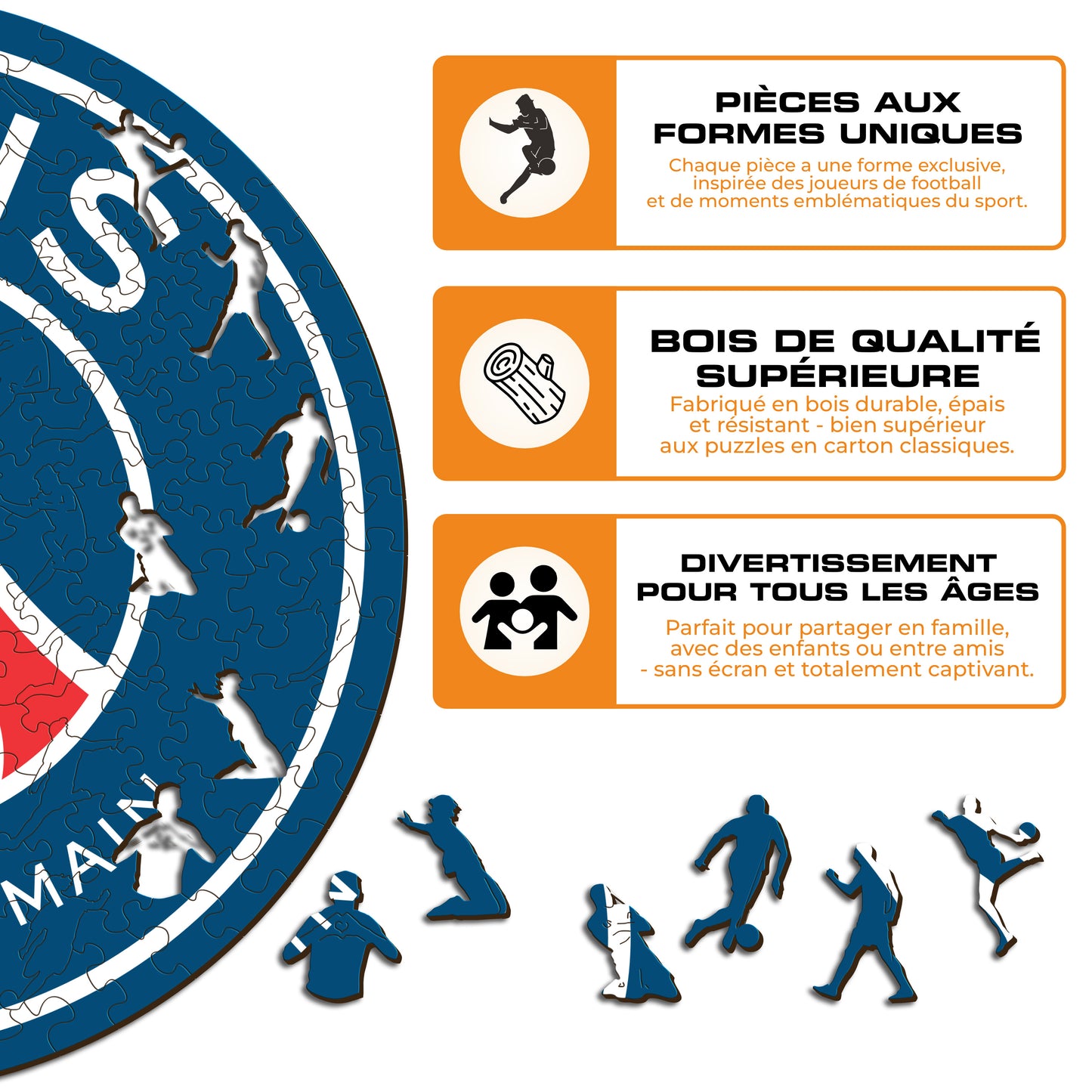 Logo Paris Saint-Germain® - Puzzle en Bois