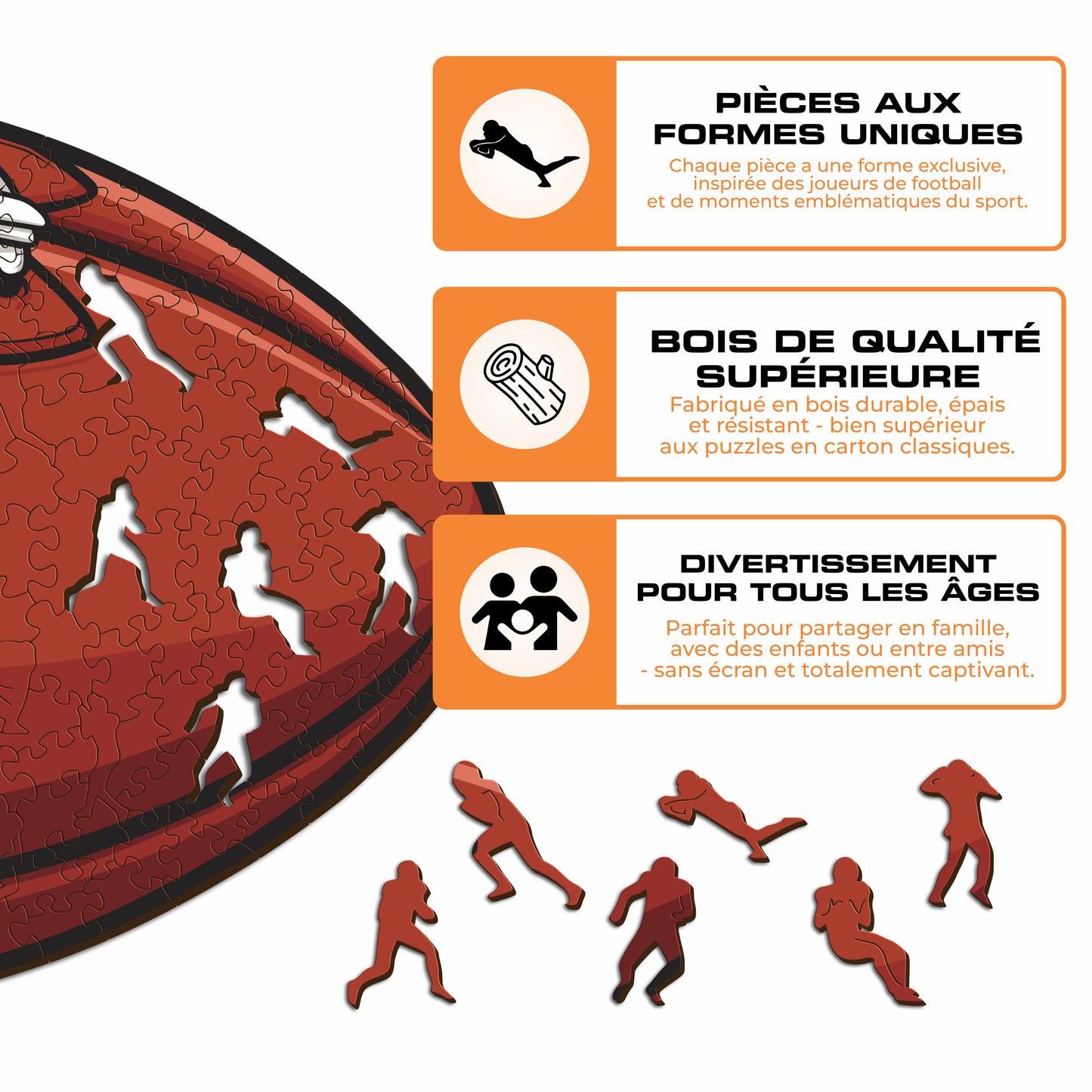 Football Green Bay Packers™ - Puzzle en Bois