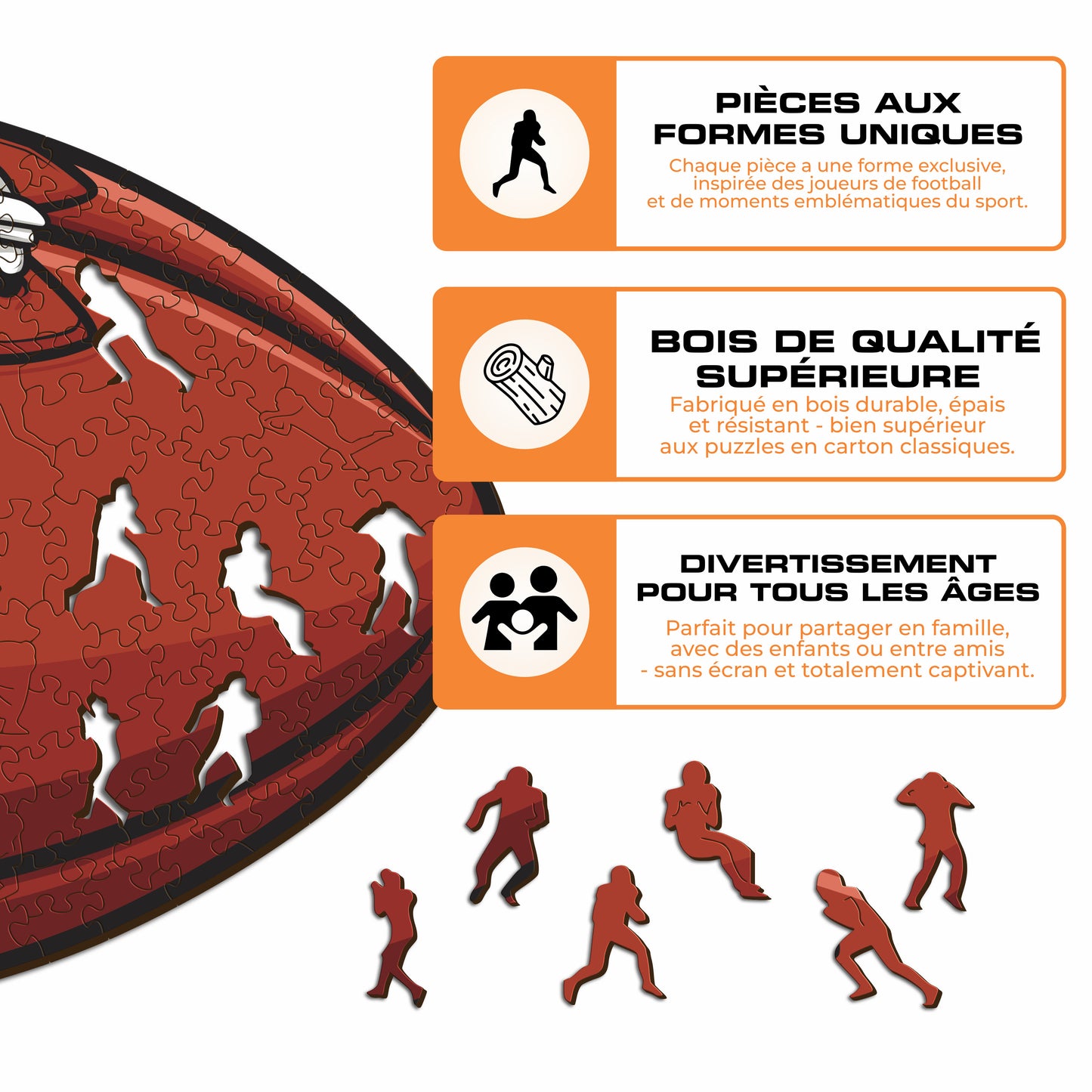 Football Carolina Panthers™ - Puzzle en Bois