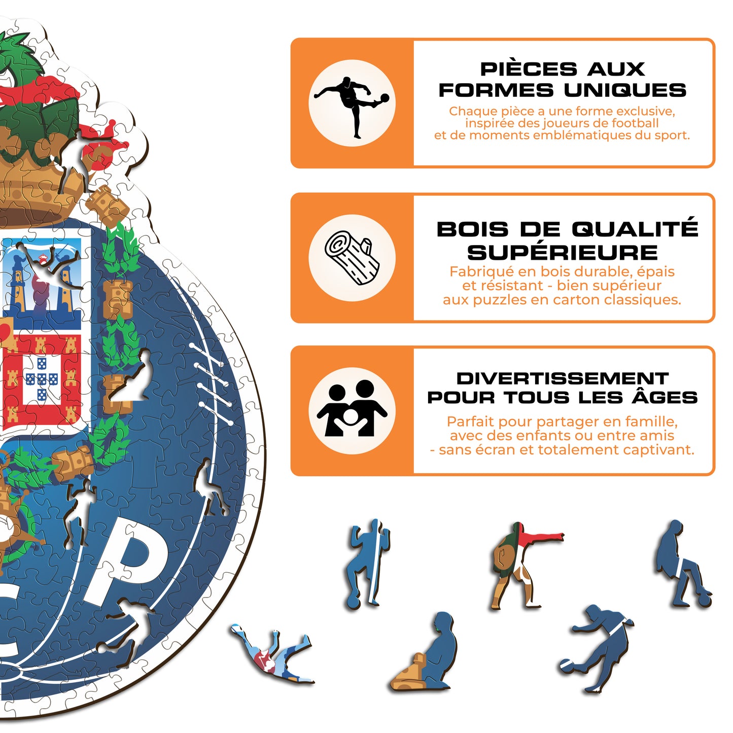 Logo FC Porto® - Puzzle en Bois
