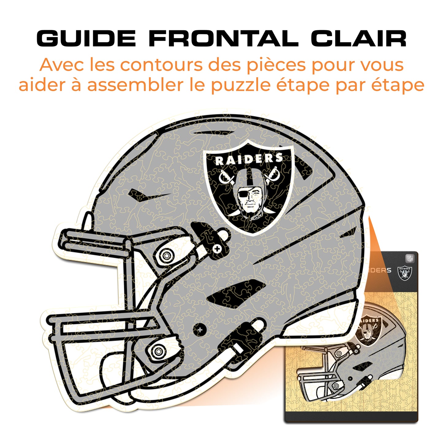 Casque Las Vegas Raiders™ - Puzzle en Bois