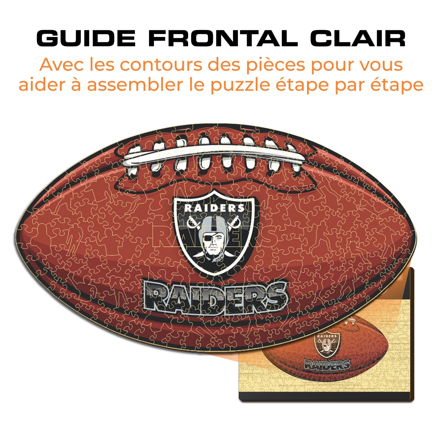 Football Las Vegas Raiders™ - Puzzle en Bois